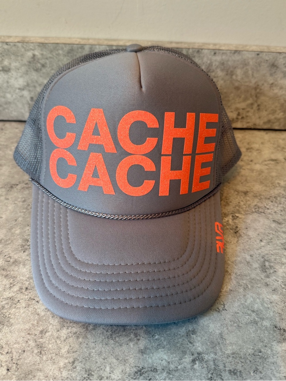 CACHE CACHE Aspen Gray Trucker Hat with Sparkle Logo